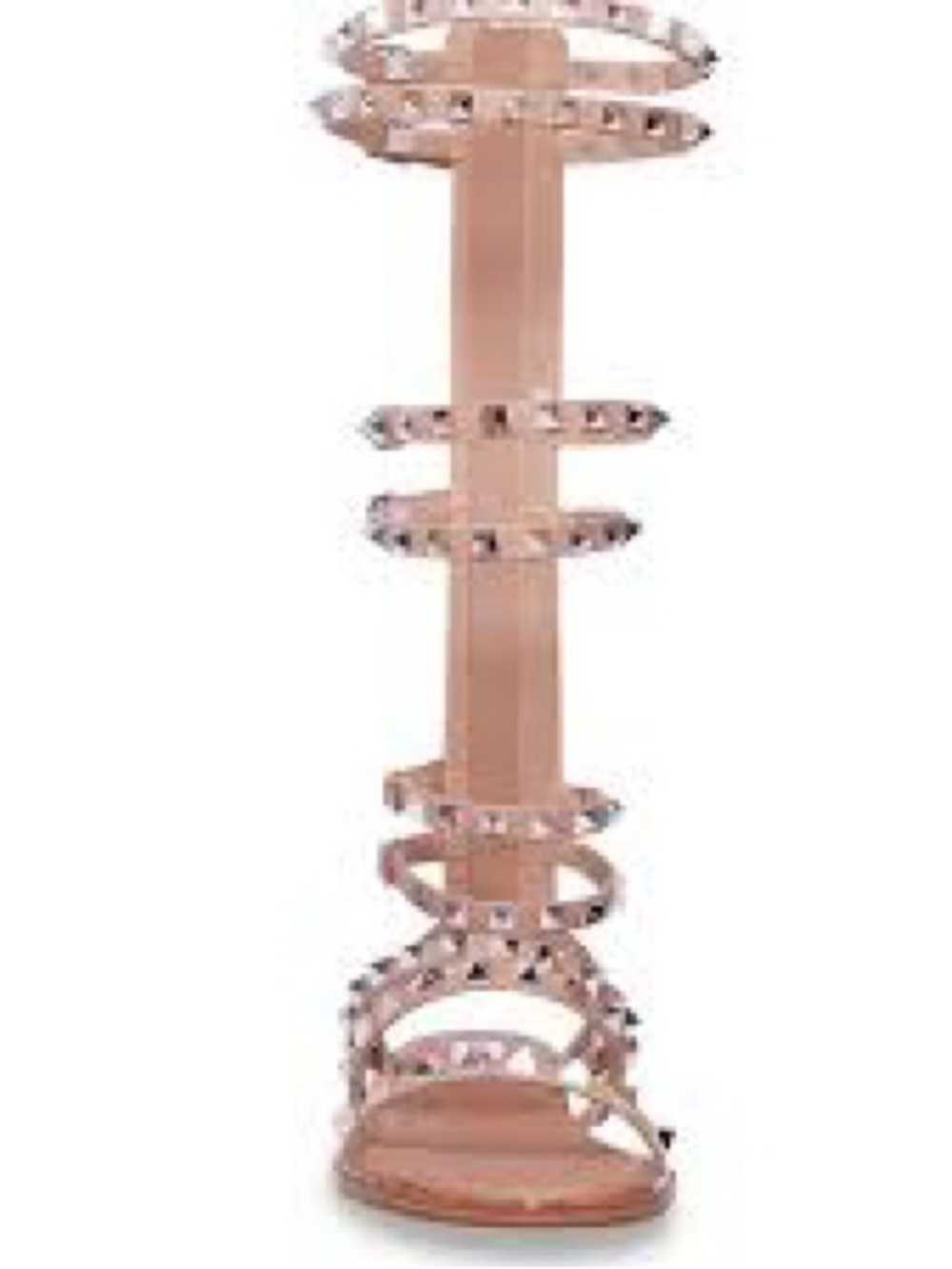 Steve Madden Studded Gladiator Knee-High, Flat Sandal (Tan) Sz:6.5